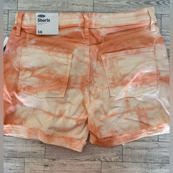Old Navy Girls orange tie dye Shorts (size 16) NWT - Picture 5 of 6